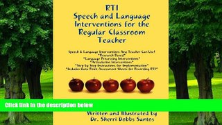 Must Have PDF  RTI: Speech and Language Interventions for the Regular Classroom Teacher  Best