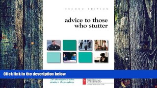 Big Deals  Advice to Those Who Stutter  Best Seller Books Most Wanted