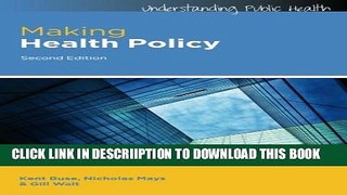 [PDF] Making Health Policy (Understanding Public Health) Popular Colection