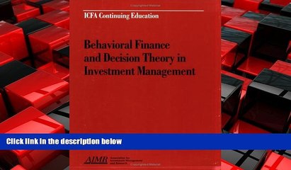 eBook Download Behavioral Finance and Decision Theory in Investment Management