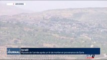 Israël : riposte de l'armée après un tir de mortier en provenance de Syrie