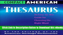 [Reads] Compact American Thesaurus: An Easy-To-Use Guide for Choosing the Right Word Online Books