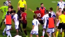 Turkey and Cyprus mass brawl sees six players receive straight red cards as post-match bust-up descends into chaos