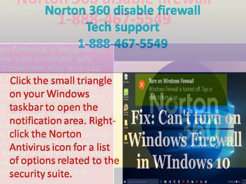 NORTON 360 DISABLE FIREWALL 1-888-467-5549