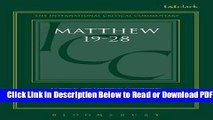 [Get] A Critical and Exegetical Commentary on the Gospel According to Saint Matthew (International