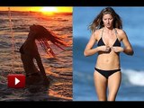 Model Gisele Bundchen Gets Wet And Wild On The Beach