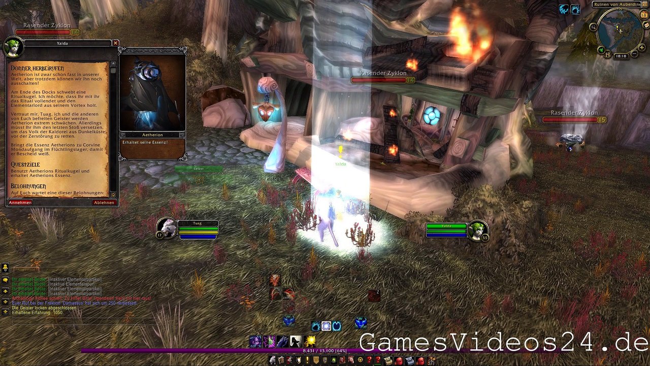 World of Warcraft Quest: Donner herbeirufen