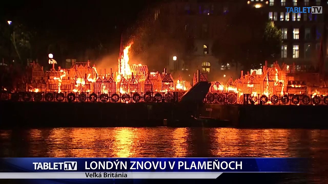 V Londýne na 350. výročie požiaru zapálili repliku historického centra