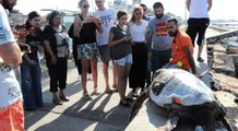 İzmir Ölü Caretta Caretta Güzelbahçe Sahiline Vurdu