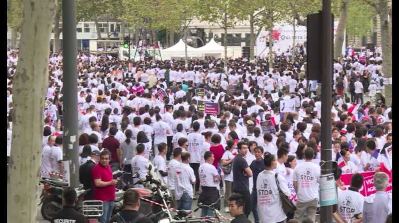 Importante manifestation à Paris contre les violences envers les asiatiques