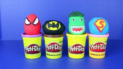 Play Doh Kinder Surprise Eggs Superhero Dough Batman, Hulk, Spiderman Surprise Eggs Choco Treasures