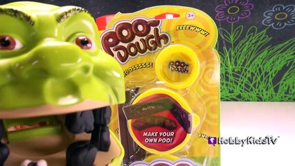 Shrek POO Surprise! EGG Word + Play-Doh Fun, Spiderman by HobbyKidsTV