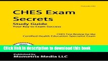 Read CHES Exam Secrets Study Guide: CHES Test Review for the Certified Health Education Specialist