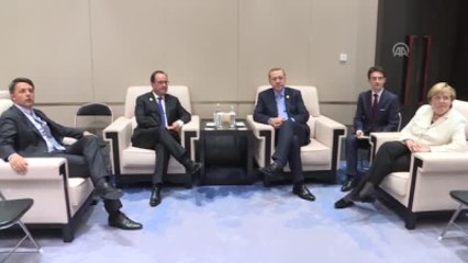 Cumhurbaşkanı Erdoğan, Merkel, Hollande ve Renzi ile Görüştü