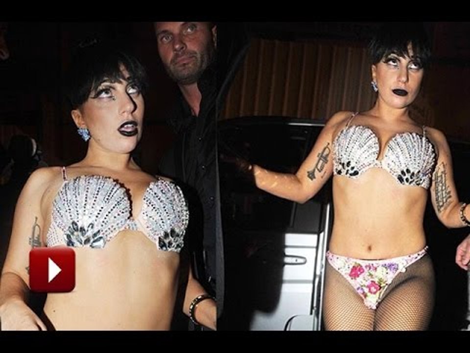 Lady Gaga Dons Only Shell BRA and PANTIES While Out In Paris