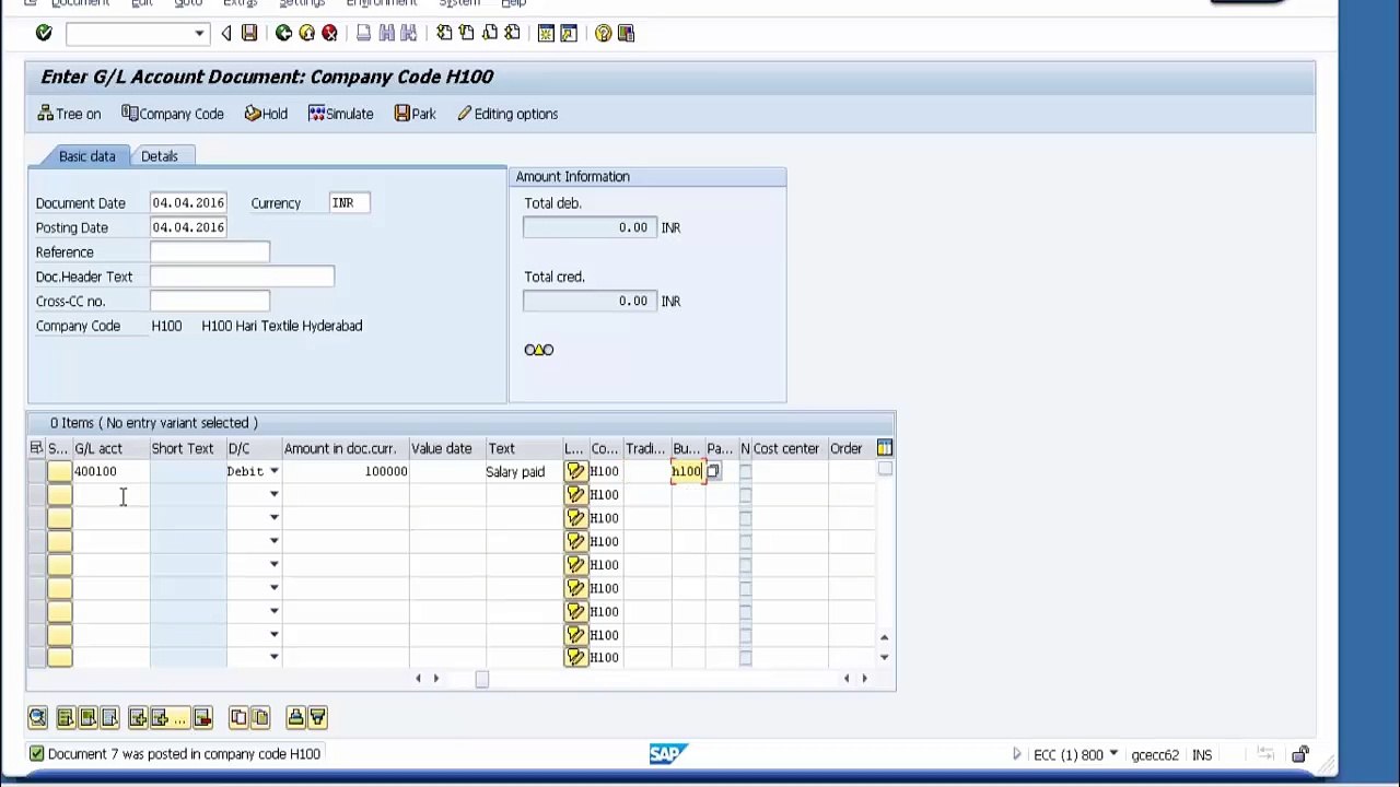 SAP Fico(Direct Posting) MVA