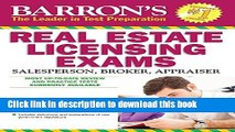 Read Barron s Real Estate Licensing Exams, 10th Edition (Barron s Real Estate Licensing Exams: