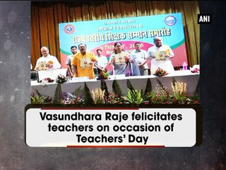 Vasundhara Raje felicitates teachers on occasion Teachers’ Day