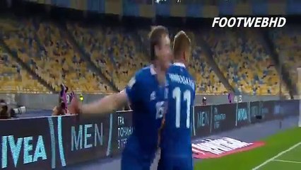 Alfred Finnbogason Goal HD- Ukraine 0-1 Iceland (05.09.2016) HD