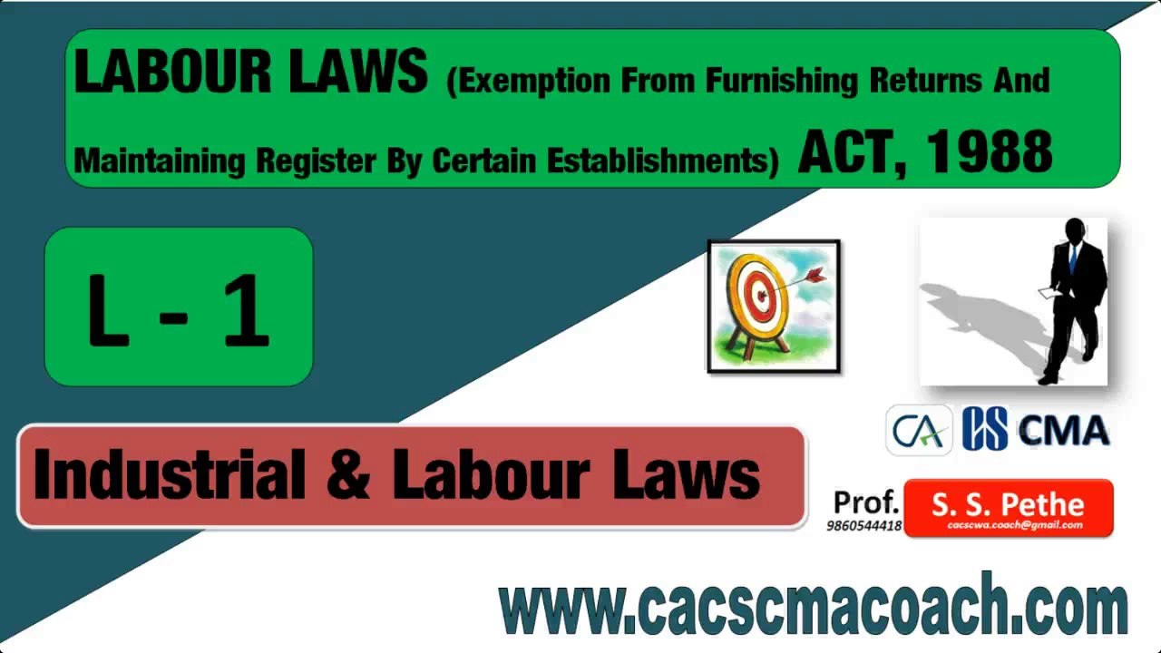 A01=ILGL=16= Labour Laws Exemption Act = D
