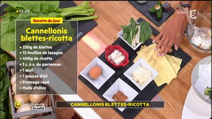 Recette de Farida : Cannelloni blettes-ricotta et sauce tomate !