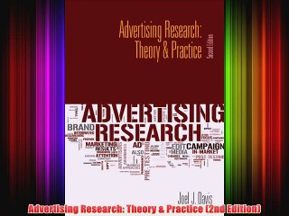 [PDF] Advertising Research: Theory & Practice (2nd Edition) Full Colection