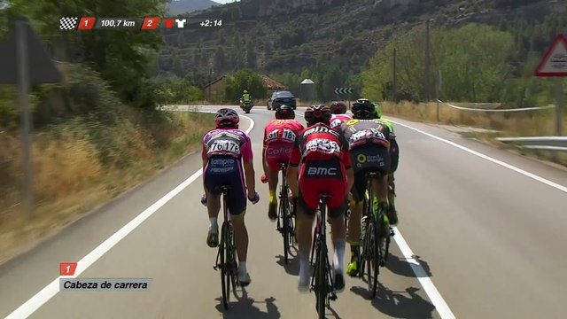 6 corredores en la fuga / 6 riders in the breakaway - Etapa / Stage 16 (Alcañiz / Peñíscola) - La Vuelta a España 2016