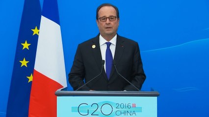 Conférence de presse du président de la République au  Sommet du G20 à Hangzhou, en Chine
