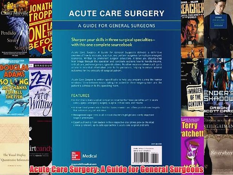[PDF] Acute Care Surgery: A Guide for General Surgeons Full Online