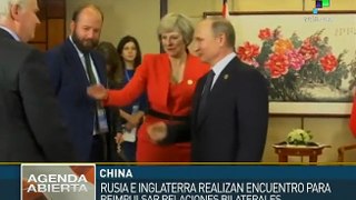 Mandatarios de Rusia e Inglaterra se reúnen en el marco de Cumbre G20