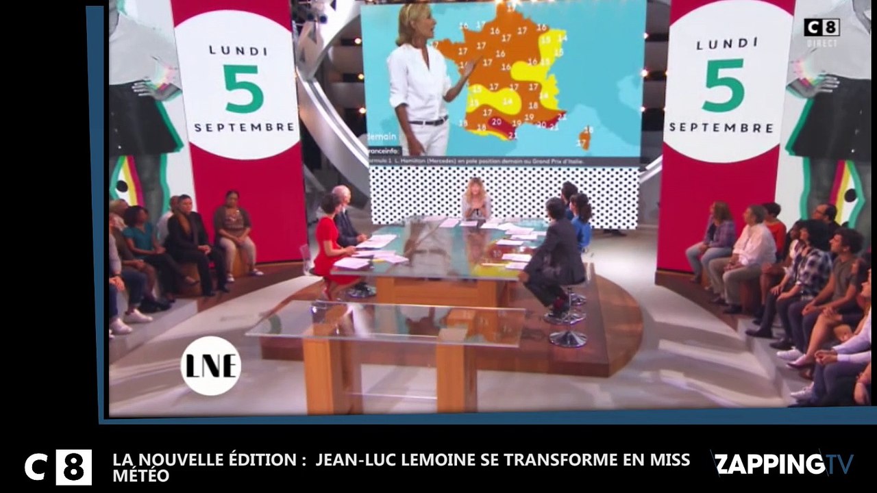 La Nouvelle Edition : Jean-Luc Lemoine se transforme en miss météo (vidéo)