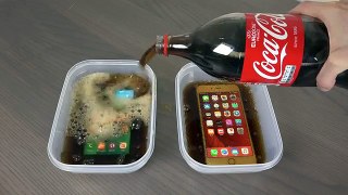 Samsung Galaxy S7 Edge vs. iPhone 6S Plus Coca-Cola Freeze Test 9 Hours! Will It Survive - - YouTube
