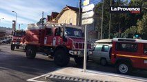 Feu à Marseille : de nombreux véhicules de secours sur place