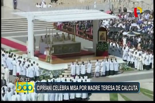 Cipriani celebra misa por la canonización de Teresa de Calcuta