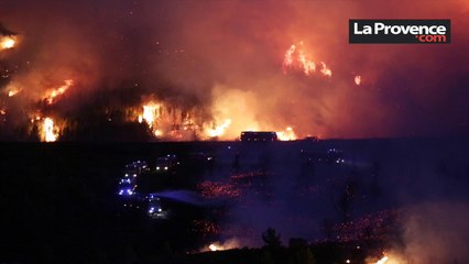 Marseille : des images impressionnantes au coeur de l'incendie
