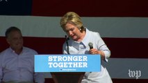 Clinton jokes about Trump allergy during rally