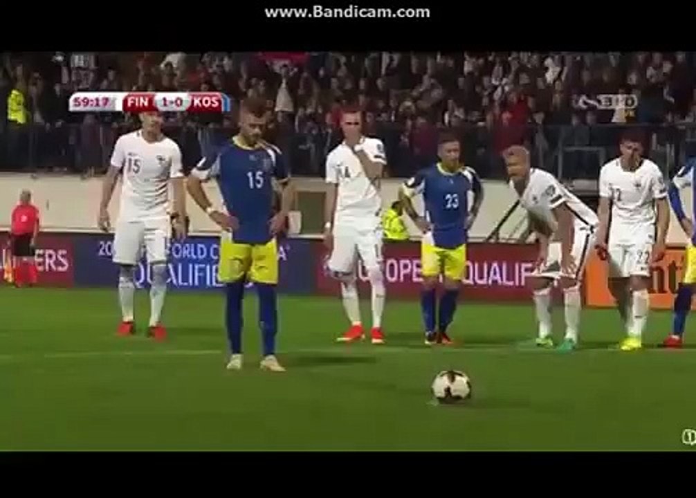 Valon Berisha Goal - Finland 1-1 Kosovo (05.09.2016) HD
