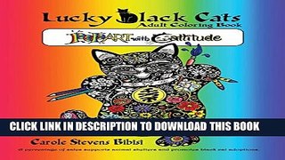 New Book Lucky Black Cats Adult Coloring Book
