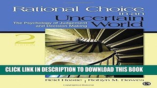 Collection Book Rational Choice in an Uncertain World: The Psychology of Judgment and Decision