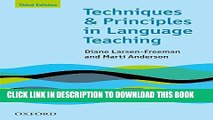 New Book Techniques and Principles in Language Teaching