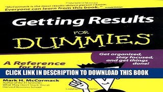 New Book Getting Results For Dummies