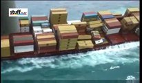 Container Ship Rena sinking - Dramatic Footage