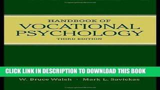 New Book Handbook of Vocational Psychology (Contemporary Topics in Vocational Psychology)