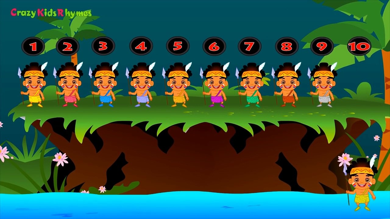 Ten Little Indians Nursery Rhyme with Lyrics - Popular Number Nursery Rhymes For Children - 1 Hour
