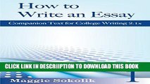 [New] How to Write an Essay, Workbook 1 (College Writing) Exclusive Full Ebook