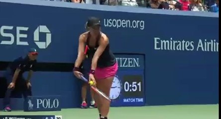 بالفيديو.. أسوأ إرسال أمام سيرينا ويليامز من المصنفة 47 عالميا