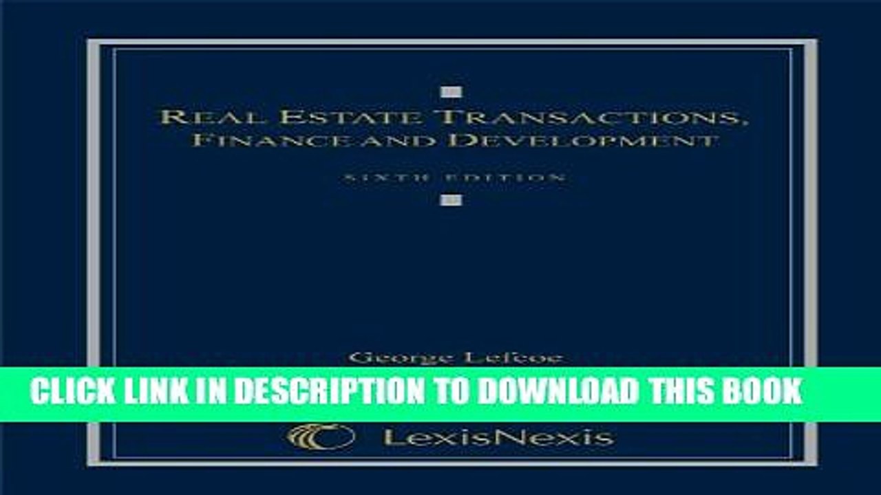 [PDF] Real Estate Transactions, Finance, and Development Full Colection