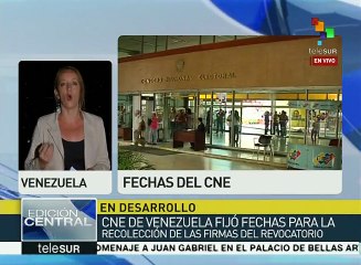 Venezuela: CNE ha fijado fechas para recolección de firmas
