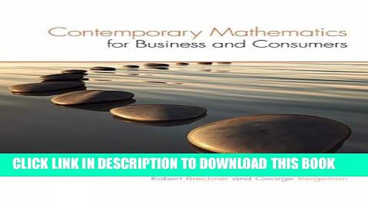 [PDF] Contemporary Mathematics for Business   Consumers Full Online