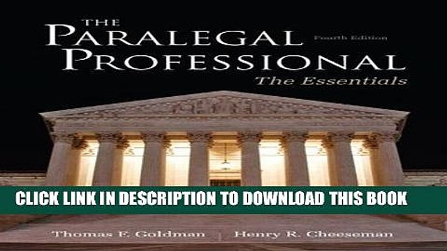[PDF] The Paralegal Professional: Essentials (4th Edition) Popular Online